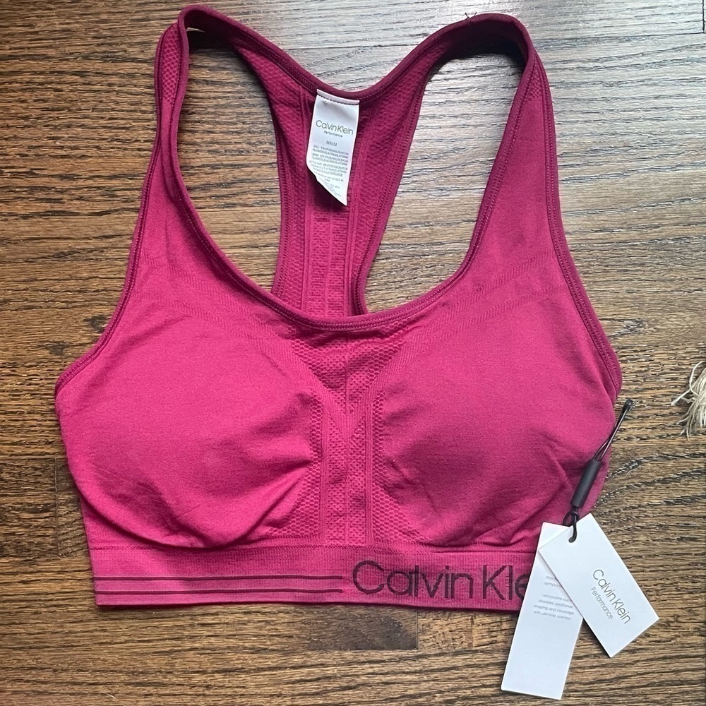 Calvin Klein hot pink sports bra
